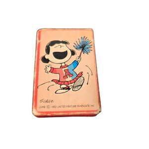 Vintage 1952 Peanuts Hallmark Miniature Playing Cards Lucy Rainbow Sweater